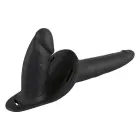 Double Strap-On Black Silicone Dildo – 15 cm (5.9″) — Photo 5