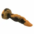 POWER MONSTERS Tyrannosaurus – fantazinis silikoninis dildo – dviejų spalvų – rudas ir juodas – 20,5 cm / Ø 5 cm — Nuotrauka 5