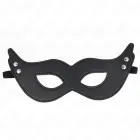 KINK Leatherette Mask with Rivets Model 1 – Black – 26x8 cm — Photo 1