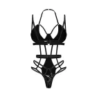 Keira Lise Body with Straps and Wet Look – Black – S/M — Photo 2