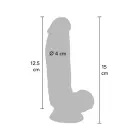 Vibrējošs dildo – 15 cm (6″) – Miesas krāsa Foto 2