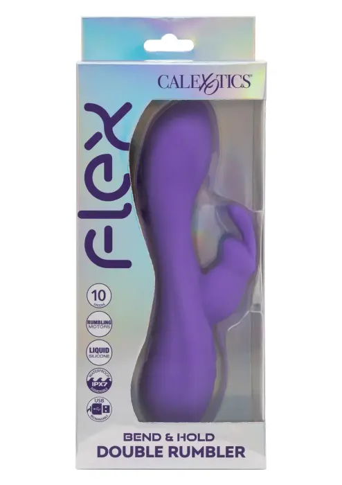 Lokāms Double Rumbler vibrators – 18 cm (7″) – violets Foto 2