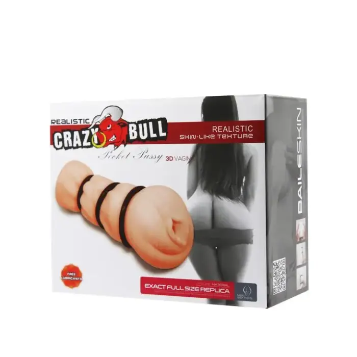 CRAZY BULL - Pocket Pussy 3D Vagina Masturbator – Skin