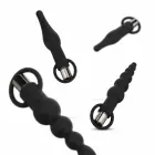 EasyToys Silicone Anal Plug Set with Vibrating Bullet – Black, 4 Sizes — Photo 5