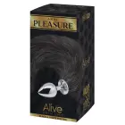 Alive Black&White Fox Tail S dildo – 7 cm – Melns Foto 1