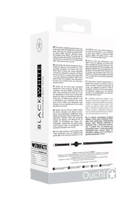 Breathable Ball Gag - With Bonded Leather Straps Foto 6