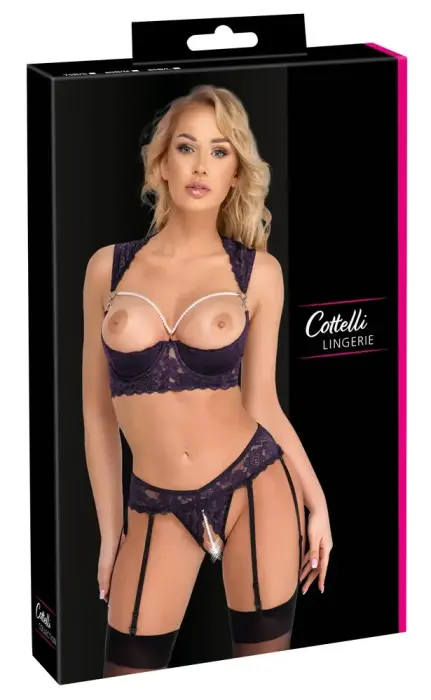 Cottelli Hebe комплект белья – фиолетовый – 75B/S