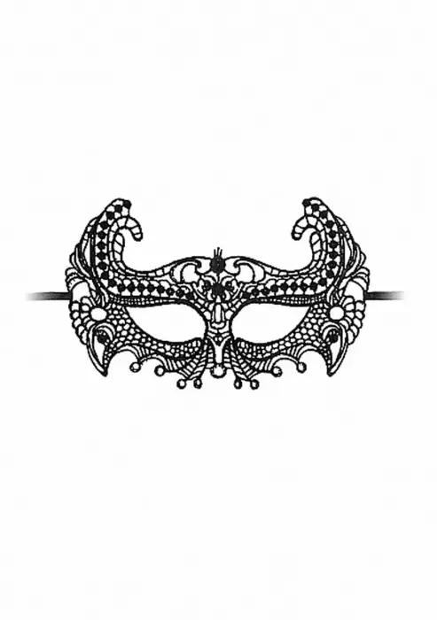 Empress Black Lace Mask - Black Foto 3