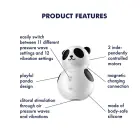 Satisfyer Pocket Panda klitorio stimuliatorius – rožinis — Nuotrauka 8