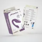 Pleasuriser uzlādējams C-formas pāru vibrators ar tālvadību – violets — Foto 1