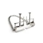 Mr. Steel Press Nipple Clamps With Chain – Silver — Photo 6