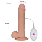 LoveToy Ultra Soft Dude – vibrating dildo – 9 inch — Photo 3