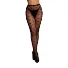 Колготки с узором в виде сердец – One Size – чёрные — Фото 4