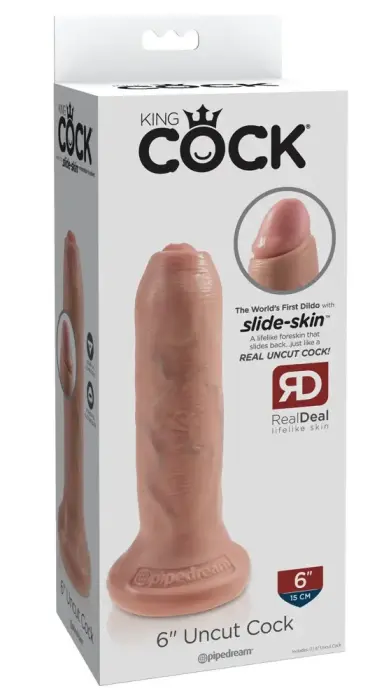 King Cock ümberlõikamata nahavärvi dildo – 16.5 cm (6.5″)