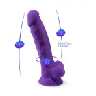 Silex realistiškas dildo – 17.5 cm (7″) – Violetinis — Nuotrauka 7