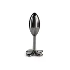 Rear Assets Clover Chrome-Plated Anal Plug – Black — Photo 1