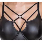 Cottelli Lingerie matēts melns krūštura komplekts 85B/L ar dekoratīvām siksniņām — Foto 5
