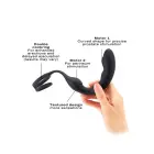 P-RING двойной массажер простаты и кольцо для члена – 15 cm (5.9″) – черный — Фото 8