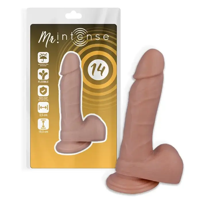 Mr Intense Model 14 anatoomiline dildo iminapaga – 18.5 cm (7.3″) – nahavärv