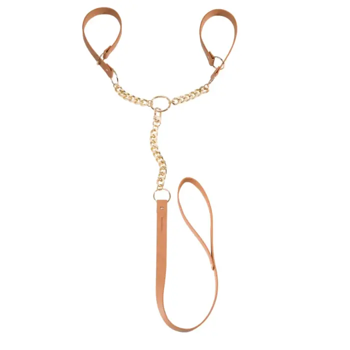 Bijoux Indiscrets MAZE T-Restraints веганские коричневые регулируемые наручники