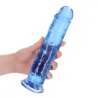 Taisns reālistisks dildo ar piesūcekni – 25 cm (9.8″) – Caurspīdīgs Foto 6