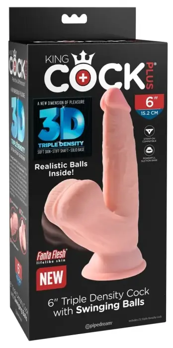 Pipedream King Cock Triple Density dildo – 19.5 cm (7.7″) – nahavärv