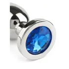 Jeweled Anal Plug – L – Blue — Photo 4