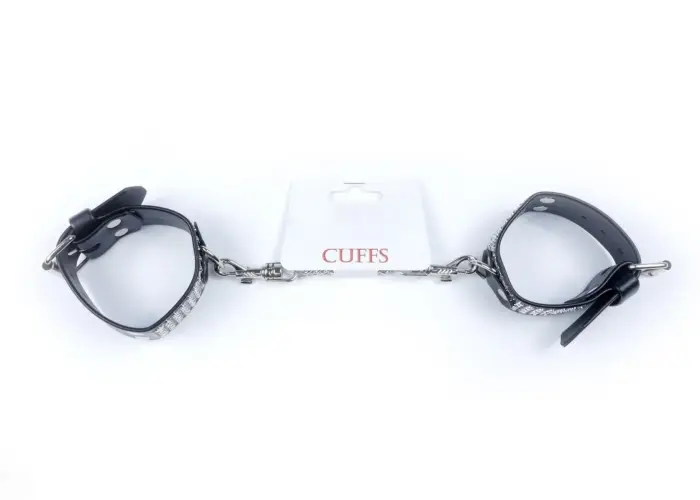 Fetish B - Series Handcuffs with cristals 3 cm Silver Photo