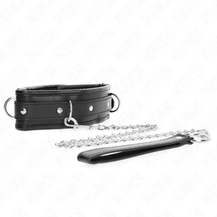 KINK Adjustable Metal Collar with Belt 65 cm – Silver