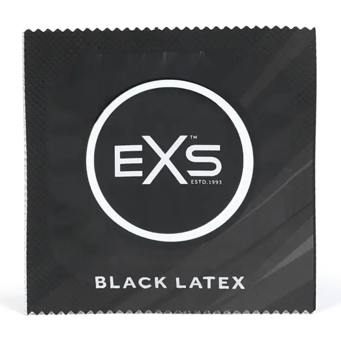 EXS Black Latex Condoms – 12 pcs