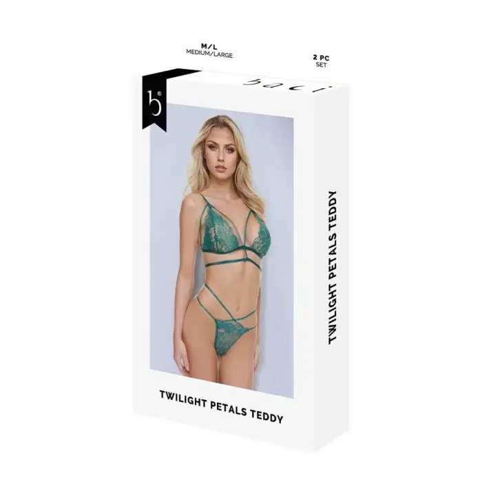 Baci Lingerie Twilight Petals bodijs – zaļš – M/L