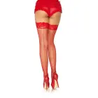 Leg Avenue elastaanist võrksukad tagumise õmblusega – punased – One Size — Foto 1