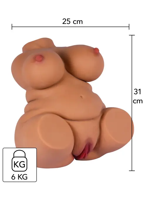 Fat Fuck Queen realistlik masturbaator – pruun