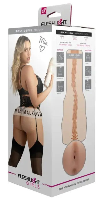 Mia Malkova Boss Level - Realistic Anal Masturbator – 25 cm – White