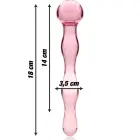 Ibiza Nebula Series Model 13 stiklinis dildo – 18 cm (7″) – rožinis — Nuotrauka 3