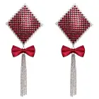Cottelli Accessories Red Gem Bow Adhesive Nipple Decorations 7.5cm — Photo 5