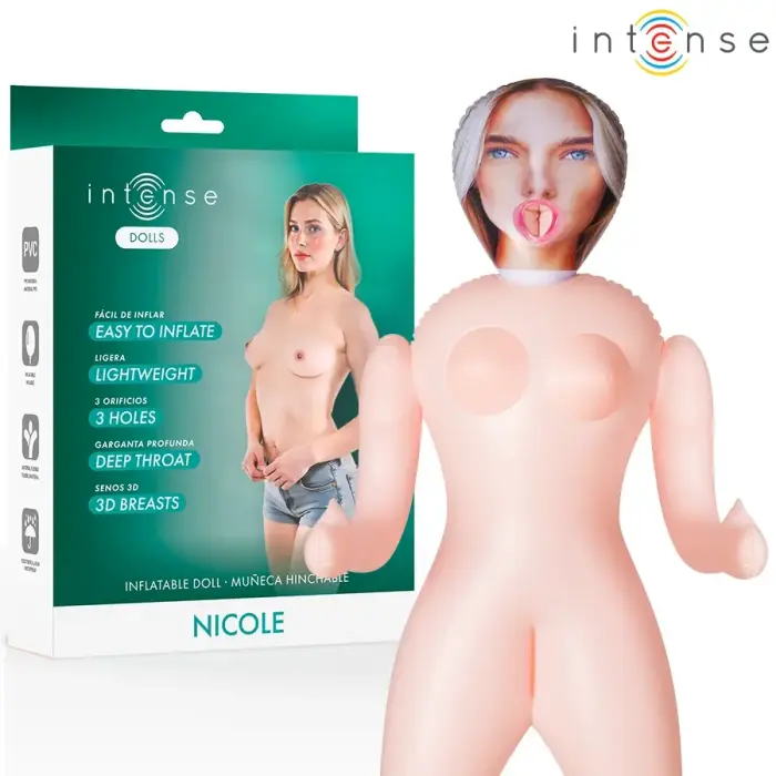 Intense Dolls Nicole Inflatable Model – 145 cm – 3 Holes