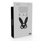 Coquette Chic Desire Vegan Leather Mask with Bunny Ears – Black — Photo 6