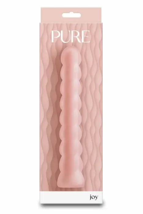 NS Novelties Pure Joy – вибратор из двухслойного силикона – перезаряжаемый – прозрачный персиковый – 18,2 см