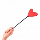 KINK красная шлёпалка в форме сердца 33x10 cm – аксессуар для импакта из искусственной кожи — Фото 5