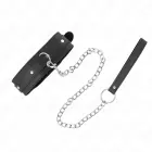 KINK regulējama apkakle ar ķēdīti 65cm – melna, 38-49cm, metāla gredzens — Foto 2