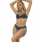 Subblime Rainbow High Neck Mesh Dress – One Size – Multicolored — Photo 6
