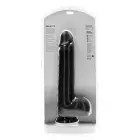 Ypač didelis tiesus dildo su sėklidėmis – 35.5 cm (14″) – juodas — Nuotrauka 2