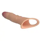 Pretty Love reālistiska vibrējoša locekļa uzmava – 22 cm (8.7″) – melna — Foto 4