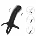 Armony dildo peeniserõngaste ja puldiga juhitava vibraatoriga – 9 režiimi – must — Foto 2