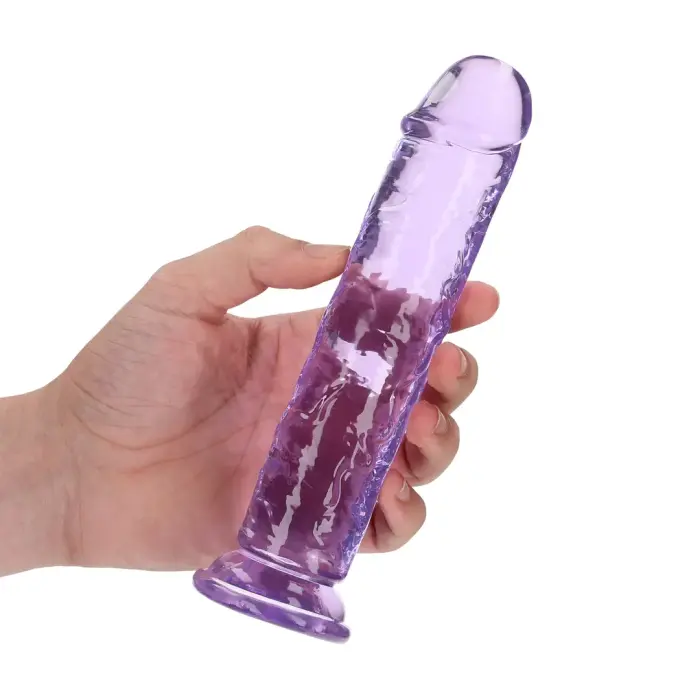 Taisns reālistisks dildo ar piesūcekni – 20 cm (7.9″) – Violets Foto 6