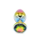Rainbow Butt Plug with Gem – 9.5 cm (3.7″) — Photo 6