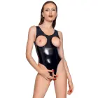 Black Level виниловое боди с открытой промежностью и бюстом – чёрное – XL — Фото 2