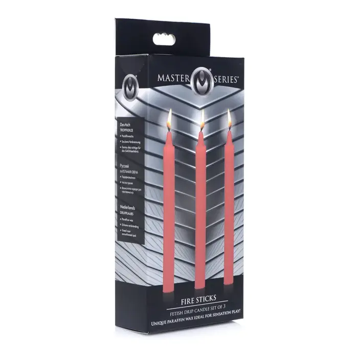 Fire Sticks Fetish Drip Candles – Red – 3 pcs