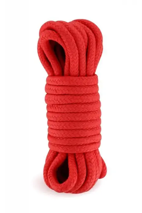 Sweet Caress medvilninė bondažo virvė – raudona – 5 m